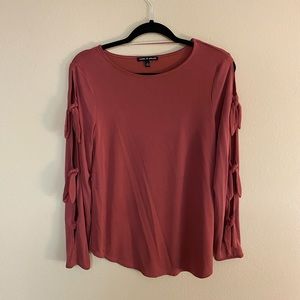 Soft Red Long Sleeve Top